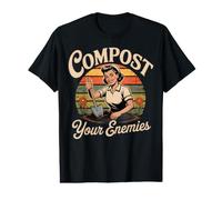 Compost Your Enemies Vintage Gardening Humor Value Graphic T-Shirt