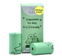 Compostable Dog Poop Bags 120 Count Extra Thick 20 Micron Leak-Proof Unscented