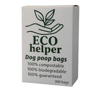 Compostable Dog Waste Bags, Cornstarch-Based, Leak-Proof, 300 Count, 20 rolls, earth friendly, eco-friendly, 100% biodegradable
