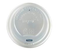 Compostable Domed Sip Lid for 8oz Hot Drinks Cups - Set of 50 - Plastic Lids for Hot Drinks Cups