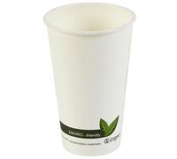 Compostable Hot Drink Cups 16oz / 450ml - Set of 50 - Biodegradable Takeaway Coffee Cups