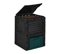 Composter Compost Bin Garden Waste Container 230 litres Black Kitchen Waste Box