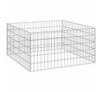 Composter Grey Steel Garden Outdoor Composting Bin Rectangular Modern vidaXL