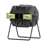 Composters Tumbling-Outdoor Garden Rotating Bin Large,Sturdy Steel Frame,43 gal-Green