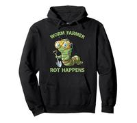 Composting Eco Humor Garden Funny Worm Farmer Rot Happens Pullover Hoodie