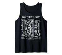 Compound Bow Archer Bowhunter Archery Vintage Patent Print Tank Top