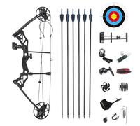 Compound Bow Hunting Set, 30-70Lbs Adjustable Draw Weight & 320 FPS Max Speed, Complete Archery Kit with Arrows, Sight, Release Aid & Case for Adults and Hunting Practice