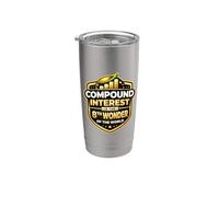 Compound Interest is The 8th Wonder of The World Financial Stainless Steel Insulated Tumbler