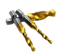 Compound Metric Tap Drill Bits Screw Thread Hex Shank Machine HSS Tap Bit Tool 12Pcs