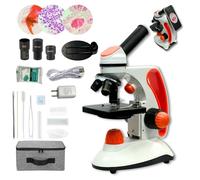 Compound Microscope for Adults Beginners 40X-2000X, Metal Monocular Microscope for Students Homeschooling, School Lab with Experience Kits.
