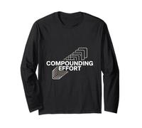 Compounding Effort Growth Mindset Typography Long Sleeve T-Shirt