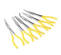 Comprehensive 11inch Long Reach Pliers Set 6Pieces Include Variety of Angles for Tight Space Engineering Repair Tasks Multiangle Pliers