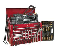 Comprehensive 230 Piece Tool Kit With 5 Drawer Topchest - Locking Red Design