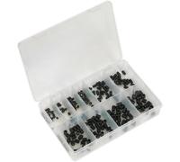 Comprehensive 250 Piece Grub Screw Assortment Set M4 To M10 In Partitioned Storage Box - Din 916