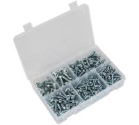 Comprehensive 264 Piece Metric Machine Screw Assortment - M5 To M8 With Countersunk & Pan Head Design
