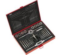 28pc Imperial Tap & Split Die Set - 1/8 to 1/2" - Manual Bar & Socket Threading
