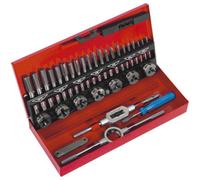 32pc Metric Tap & Split Die Set - M3 to M12 - Manual Bar & Socket Threading Tool