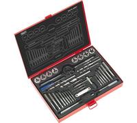 37pc Metric Tap & Split Die Set - M3 to M12 - Manual Bar & Socket Threading Tool
