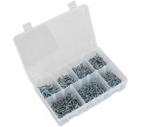 Comprehensive 500 Pack Self Drilling Screw Set With Phillips Pan Head - Multiple Sizes Included