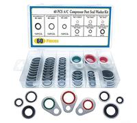 Comprehensive AC Compressor Gasket Seals Kit 60 PCS for Automotive Air Conditioning Systems