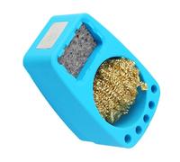 Comprehensive and efficient soldering tip care set with soft silicone holder and effective brass wire cleaner