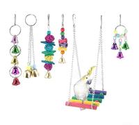 Comprehensive Bird Toy Set With Ladder, Rattan Balls And Rings To Encourage Natural Instincts In Parrots