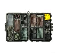 Comprehensive Carp Fishing Tackle Box Kit, 173pcs Set with Helicopter Rig