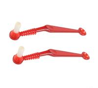 Comprehensive Coffee Machine Cleaning Tool 2pcs Brushes with Removable Heads and Scooping Spoons (red)