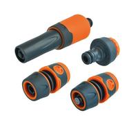 Faithfull 4 Piece Hose Connector and Nozzle Set