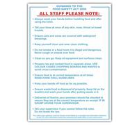 Comprehensive Food Safety Act 2006 Guidance Sign - 297mm x 210mm Vinyl Sticker with Lamination for Kitchen Hygiene Compliance, Restaurant Safety, and Staff Awareness