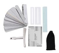 Comprehensive Guitar Tool Set with Quality Stainless Steel String Action Ruler Sander Radius Gauge and Fingerboard Guards for Electric Guitar Bass Banjo Mandolin Fans