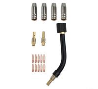 Comprehensive MIG Welder Torch Parts Kit Compatible with AK15 Includes 17 Essential Components Like Contact Tips and Holders (Neck Kit 0.9mm)