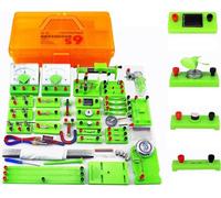 Comprehensive Physics Electromagnetism Experiment Box, Series & Parallel Circuit Test Kit, Detachable Electrical Apparatus With Spring Quick Terminals For Multiple Experiments