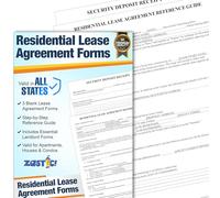 Comprehensive Residential Lease Agreement Forms: Includes 3 Blank Rental Forms & Reference Guide - Residential Rental Lease Agreements Forms for Rental Property Owners