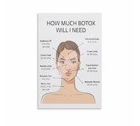 Comprehensive Skin Care & Aesthetic Injection Guide: Botox Filler Facial Anatomy Chart, Educational Poster for Esthetician Students, Salon Studio, Living Room Wall Art(Unframed,08x12inch(20x30cm))