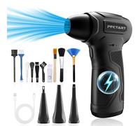 Compress Air Duster, 200000RPM Super Power Air Duster with Roller Adjustment, Rechargeable Cordless Air Blower Kits, Turbo Fan Car Dryer, Electric Compressed Air Cleaner for PC, Car, House Cleaning
