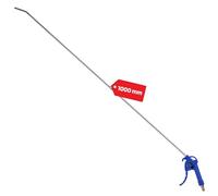 Compressed Air Blow Gun 1,000 mm - 1/4 Internal Thread Chrome-Plated Tool | Extra long 1000 mm tube for hard-to-reach places in workshops, ergonomic air cleaning gun for machines and vehicles