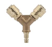 Compressed Air Distributor 2-Way NW7.2 1 / 4AG Coupling with Two Couplings Distributor Compressed Air Distributor