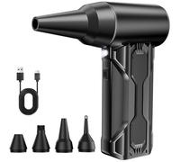 Compressed Air Duster, 110000 RPM High-Speed Electric Air Duster with Brushless Motor, 3-Speed Settings, Rechargeable Cordless Dust Blower with Fast Charging for Keyboard, PC, Car, Home & Outdoor Use