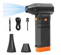 Compressed Air Duster,130000RPM Cordless Electric Air Blower with Brushless Motor,3-Speed Adjustable & Rechargeable - Powerful Dust Cleaner for Keyboard,Car,Computer,Outdoor,Air Bed