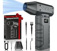 Compressed Air Duster 130000RPM Electric Duster with LED Light, 100 Gear Adjustable Rechargeable Cordless Air Blower Cleaning Tool for Keyboard,Electronic Devices,Car (Grey)