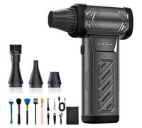 Compressed Air Duster -130000RPM Super Power Electric Air Duster for PC Cleaning,3-Speed Adjustable Air Duster Rechargeable,Cordless Air Blower for PC/Keyboard