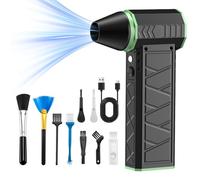 Compressed Air Duster, 149000RPM Super Power Mini Dust Blower, Upgrade 4-Gear Adjustablewith Electric Dust Fan with LED Light, Rechargeable Air Duster Cleaner for PC, Car Interior, Househol