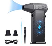Compressed Air Duster, 180000RPM Super Power Cordless Electric Air Duster, Rechargeable Air Blower Desk Cleaning Kit for Computer Keyboard Home Car Outdoor Dust Removal