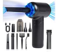 Compressed air Duster - 2 in 1 100000RPM Electric Blower, 7600mAh Battery Cordless Dust Blower for Keyboard Cleaner- car PC Duster, Rechargeable AIC Can Office Comp (CBN-01)