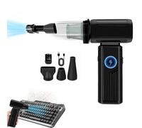 Compressed Air Duster, 30,000 RPM Electric Air Duster Cleaner, Blower & Vacuum 2 in 1 Compressed Air Cleaner for Pc, Stepless Speed Control, Cordless Handheld Mini Jet Blower, 5500pa Vacuum Suction