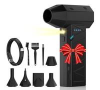 Compressed Air Duster Cleaner for PC-100000RPM Super Power Cordless Electric Air Duster with Storage Bag, LED Linght, 4-Gear Adjustable Mini Blower,Dust Blower for Computer, Keyboard, Truck,Car