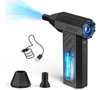 Compressed Air Duster Cleaner for PC, 4 Gear Adjustable 130000RPM Electric Air Duster, Portable Air Dust Blower, Cordless Compressed Air Duster for Computer, Keyboard, Outdoors and House Cleaning