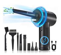 Compressed Air Duster, Keyboard Cleaner - Replace Compressed Canned Air - Portable Electric Air Duster Reusable Rechargeable Air Blower for Computer Keyboard Electronics Pet House - 91000RPM / 7500mAh