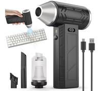 Compressed Air Duster PC Cleaner, 150000RPM Super Power Cordless Electric Air Blower Duster, Adjustable Speed Mini Blower with Rechargeable Battery for Computer, Keyboard, Outdoors and Car Cleaning